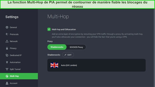 Moyens simples de r&eacute;soudre un VPN bloqu&eacute; - Serveurs obscurcis de PIA