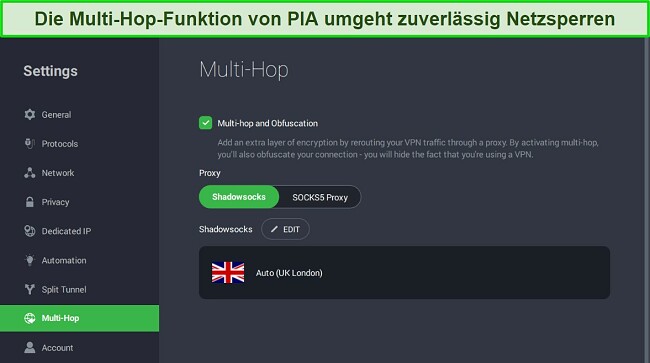 Tipps zur Behebung eines blockierten VPN: PIA-Server mit Verschleierungsmethoden
